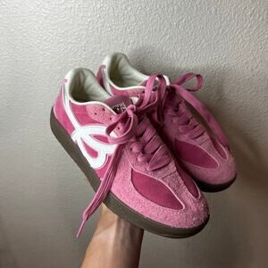 HBD Happy Bird Days x We Flower pink retro court suede sneakers EU 39 / Men 6.5